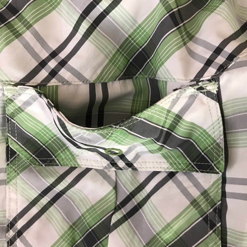 Woolrich Mens Western Snap Shirt XL Green Plaid - Picture 8 of 8